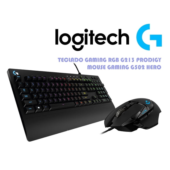 Kit Perifericos Gamer Logitech G502 HERO + Teclado RGB G213 Prodigy
