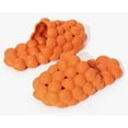 thumbnail image 2 of ABBYSQURE Women's Bubble Cloud Slides Men's Indoor and Outdoor Slippers Cute Summer for House Shower Non-Slip Massage Sandals - Orange, 2 of 4