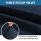 thumbnail image 2 of Solid color velvet one-piece sofa cover, fully elastic, fabric sofa cover, enhances home beauty (four seater navy blue), 2 of 5