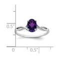 thumbnail image 2 of Solid 14k White Gold Amethyst Purple February Gemstone Engagement Ring Size 9, 2 of 3