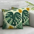 thumbnail image 3 of JRXY Tropical Leaves Throw Pillow Covers Green Palm Decorative Square Cushion Case for Home Sofa Couch Bedroom White, 3 of 5