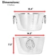 thumbnail image 3 of Tina para Bebidas BIRDROCK HOME de Acero Inoxidable Martillado 11.35L, 3 of 6