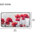 thumbnail image 3 of Dreamtimes Red Poppy Field Kitchen Mats Washable Long Floor Runner Rug Non-Slip Fatigue Area Rugs Beautiful Absorbent Doormat Cushioned for Farmhouse Home Bath Indoor Outdoor Decor 39"x20", 3 of 6