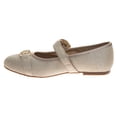 thumbnail image 3 of Badgley Mishcka Girls Ballerinas Shoes (Little Kids  Big Kids), Gold, Size: 4, 3 of 8