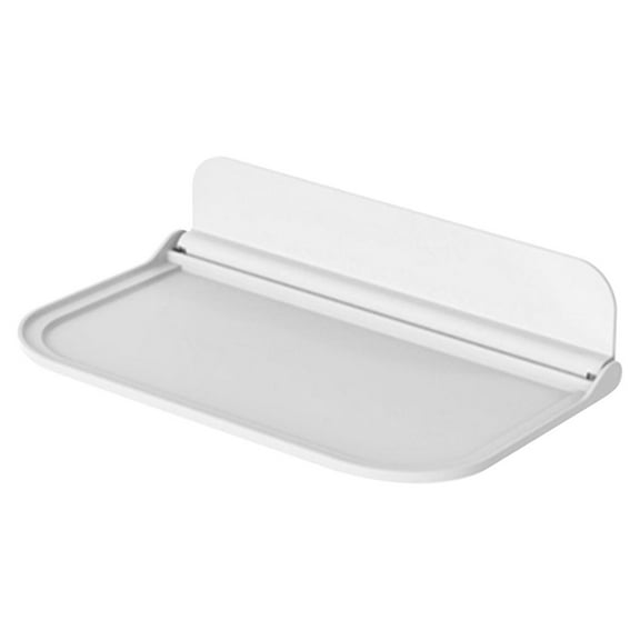 HONMEET Wall Mounted White Storage Shelf with Foldable Design, Material, and Strong Load Capacity for Home and Office
