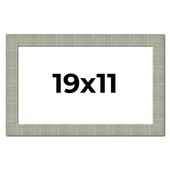 19x11 Frame Green Desert Pear Solid Wood Picture Frame | 1.625 Inch Moulding Width | Interior Frame