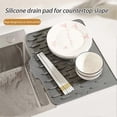 thumbnail image 2 of Sloped Silicone Drain Mat, Heat-Resistant & Non-Slip Dish Drying Mat, Multi-Purpose Kitchen Counter Mat, 2 of 5