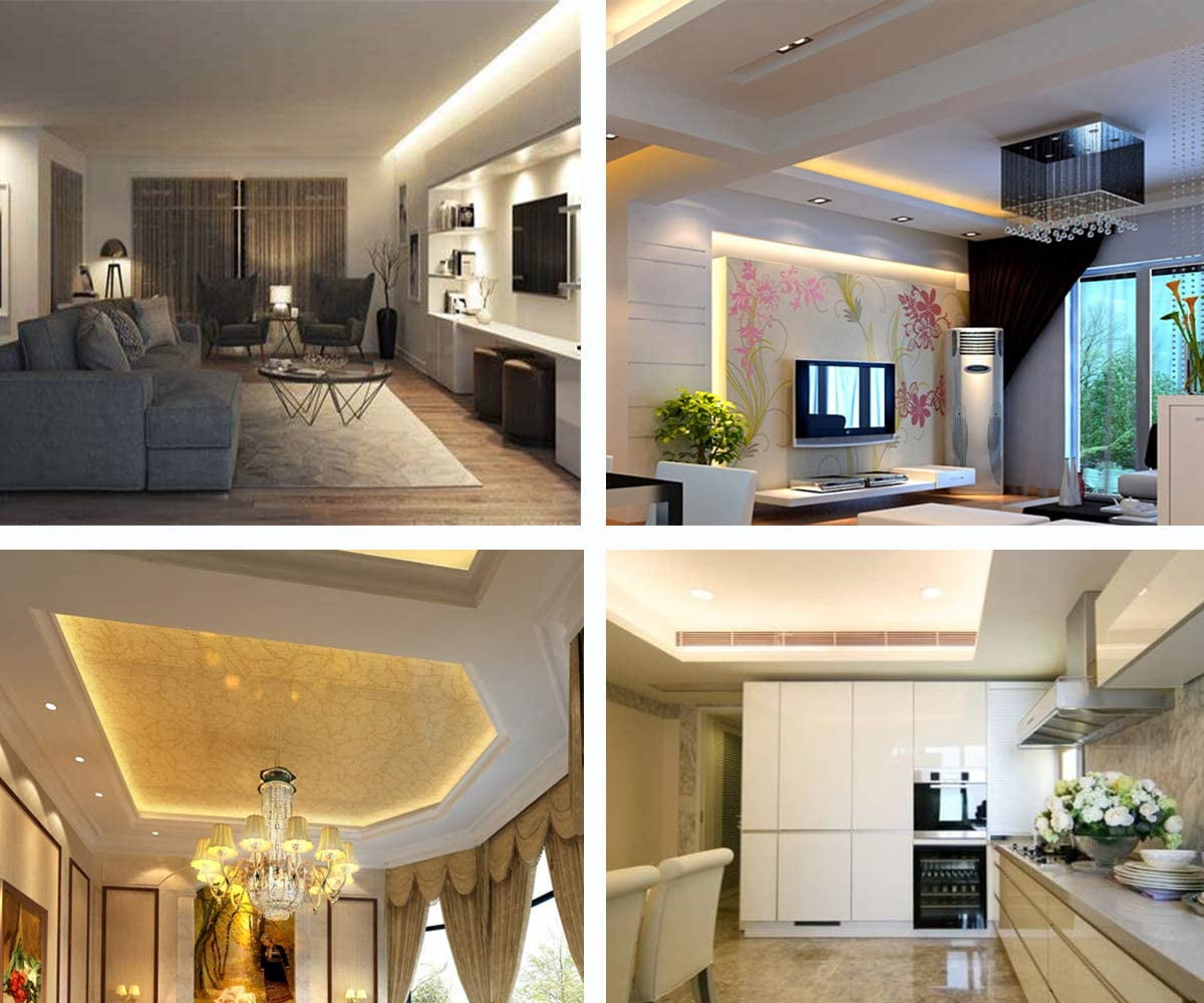 UL-Listed COB LED Strip Lights, 5m/16.4ft Flexible, Warm White 3000K 5500Lm CRI 80+, 528LEDs/M LED Tape Light , DC24V led Rope Lights for Stage, Home, Cabinet, Kitchen, DIY Lighting