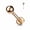 Rose Gold, variant on Threadless Push-In Top Ball 16G Labret with Flat Back 20ga 18ga 16ga Sold Each