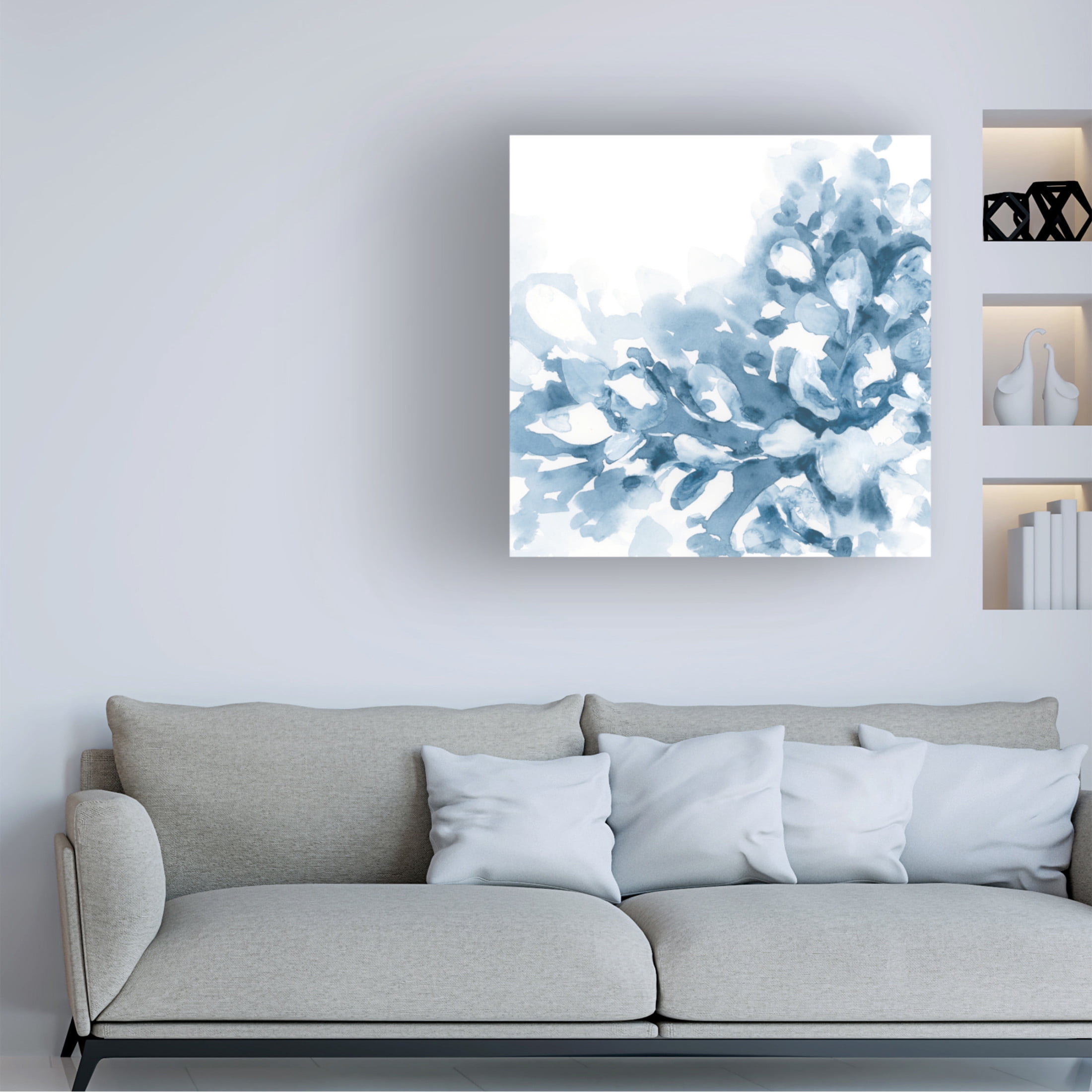 Trademark Fine Art June Erica Vess  Indigo Splash II Canvas Wall Art