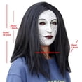 thumbnail image 2 of Cubierta De La Cara De La Mujer De Halloween Cubierta De La Cara De La Mujer De Miedo Cubierta De La Cara De La Mujer Espeluznante De Halloween Con Pelucas De Pelo Largo Cubierta ANGGREK Halloween Cosplay Props, 2 of 8