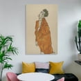 thumbnail image 6 of Austrian Artists Egon Schiele Self-Portrait in Orange Jacket Retro Poster Print Photo Art Painting Canvas Poster Home Decorative Bedroom Modern Decor Posters Gifts 16x24inch(40x60cm), 6 of 6