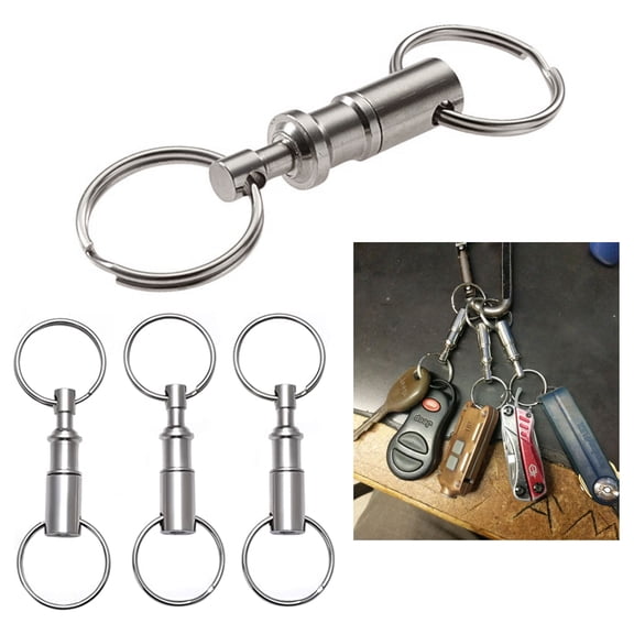 1 Detachable Pull Apart Key Rings Keyring Keychain Quick Release Break Away Snap