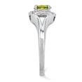 thumbnail image 3 of Sterling Silver Rhodium-plated Diam. & Peridot Ring Size 10, 3 of 3