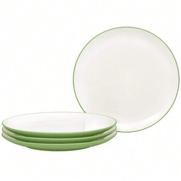 6.25-inch (green) ceramic mini dinner plates, (a set of 4 pieces), suitable for elegant table settings for weddings, bridal parties, birthdays, carnivals and festival celebrations - perfect for Easte