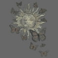 thumbnail image 2 of Junior's Lost Gods Monarch Butterfly Sun Graphic Tee Charcoal Medium, 2 of 3