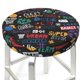 thumbnail image 3 of Balery Basketball Fundas de asiento para taburete de bar redondo de tela de terciopelo ajustables que protegen de arañazos y manchas para sillas de 14 a 17 pulgadas.-14 inch, 3 of 7