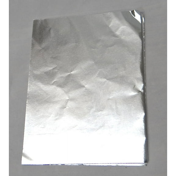 Candy Molds N More 5.5 x 7.25 inch Silver Confectionery Foil Wrappers, 125 Sheets