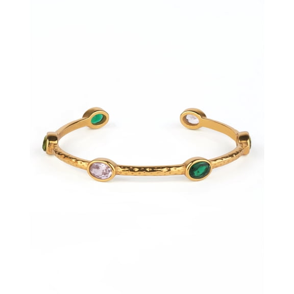 Tamara Green Stone Cuff Bracelet