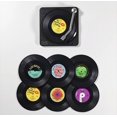 thumbnail image 3 of Funny Retro Vinyl Record Coasters, Creative Drink Coasters Set of 6 with Vinyl Record Player Holder for Music Lovers, Housewarming Hostess Gifts, Birthday and White Elephant Gifts 2, 3 of 3