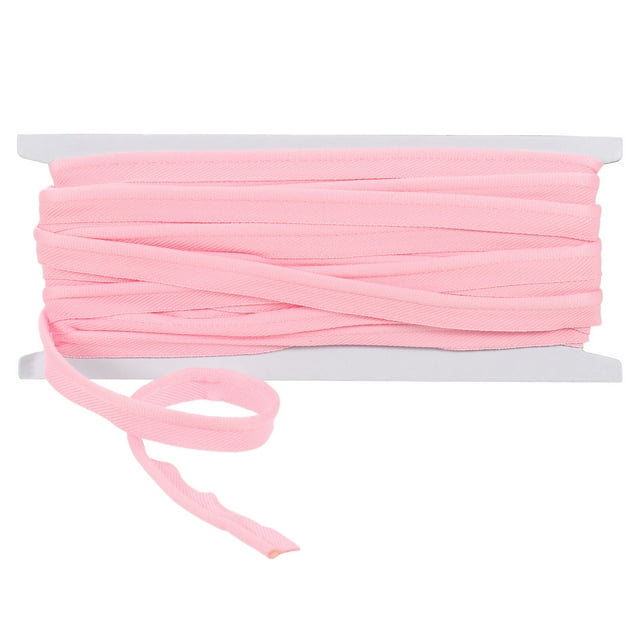 Cinta de algodón Uxcell, 11 yardas de 0.4 pulgadas de ancho, cinta sesgada de poliéster, cinta de tela, rosa claro