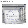 thumbnail image 1 of 60 Pcs Sacs de Rangement en Aluminium Réutilisables Refermables, Nouvelles Pochettes à Fermeture Éclair sous Vide 2026 pour Aliments, Sacs Refermables en Aluminium avec Étiquette pour Légumes Fruits Viande, 1 of 8