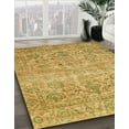 thumbnail image 2 of Ahgly Company Indoor Square Abstract Golden Brown Yellow Oriental Area Rugs, 6' Square, 2 of 6