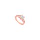 Bague de Fiançailles Cubique en Zircone Milgrain d'Avril en Or Rose 14 Ct 1,00 CT TGW – image 1 sur 4