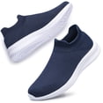 thumbnail image 4 of ADQ Women's Sneakers Lightweight Walking Shoes Breathable Slip-on Flats Navy Blue 7, 4 of 7
