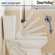 DV-2F0145 21 ADA High 2-piece Toilet , Comfortable Seat Height Dual-Flush Elongated Two-Piece Floor Mounted Toilet (Seat Included)