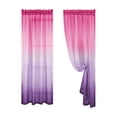 thumbnail image 2 of PONPRNGY Gradient Color Sheer Voile Curtains, Rod Pocket Window Screening for Bedroom, Living Room, Hotel, 1 Panel, 52 x 83 Inches, 2 of 6