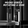 thumbnail image 2 of thinkplus MU242 256GB USB3.0 Unidad flash USB Disco giratorio de metal U Transmisión de alta velocid Carevas 256GB/Negro, 2 of 7
