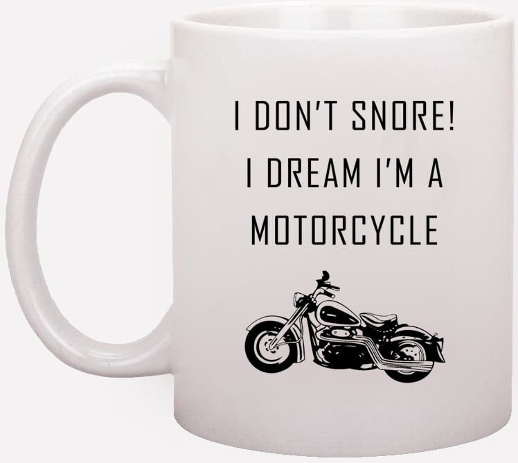 Motorcycle Mug Weekend Warrior I Don't Snore I Dream Coffee Mug