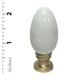 thumbnail image 3 of Royal Designs, Inc. Ceramic Egg Shaped Lamp Finial for Lamp Shade, F-5048WH-2, Polished Brass, Pack of 2, 3 of 4