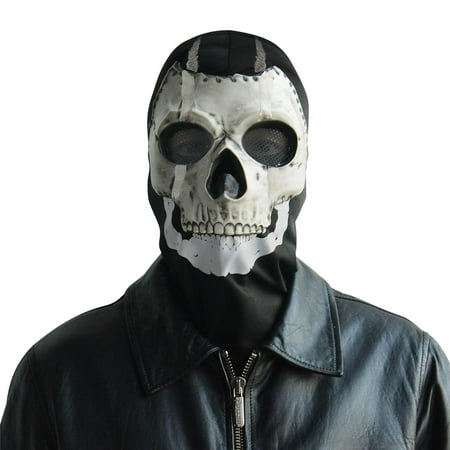 LarpGears Fabric Skull Ghost Face Mask Balaclava Winter Scary Skull Mask for Christmas Prop Cosplay