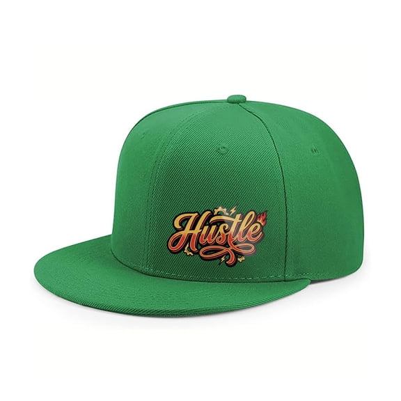 Vergiac Hustle Letter Embroidered Color Block Trucker Hat, Unisex Adjustable Breathable Cap for Vacation Travel Daily Outdoor Wear