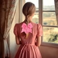 thumbnail image 3 of BDKWID-Large Pink Hair Bows, 4-Pack Grosgrain Ribbon Cheer Bows, Classic Style Hair Accessories, 3 of 4