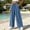 #10Light Blue, variant on Byworldtasic Cotton Linen Wide Leg Pants for Women Elastic Drawstring High Waist Trousers Lightweight Loose Fit Pants