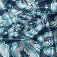 thumbnail image 5 of Ambesonne Navy Valance Pack of 2, Hibiscus Hawaiian Flowers, 54"X12", Dark Blue and Sky Blue, 5 of 5