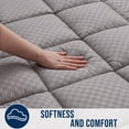 thumbnail image 4 of decorUhome Quilted Fitted California King Mattress Pad, Elastic Mattress Topper, Cooling Soft Mattress Cover Stretches up to 21” Deep, Machine Washable Mattress Protector (72x84 inch, Light Grey), 4 of 10