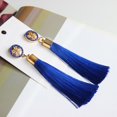 thumbnail image 3 of Visland Women Fashion Bohemian Earrings Jewelry Long Tassel Fringe Boho Hook Drop Dangle, 3 of 4