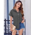 thumbnail image 4 of Zeagoo Short Sleeve Blouses for Women Summer Tops Collared Button Down Shirts Office Work Clothing, 4 of 7