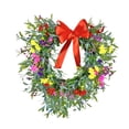 thumbnail image 4 of Corona de corazón, guirnalda para puerta de entrada, guirnalda de flores con lazo, corona de gypsophila para Rojo, 4 of 9