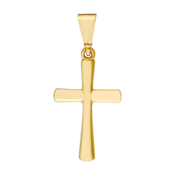 10k Yellow Gold Classic Religious Faith Cross Pendant Necklace Pendant for Women