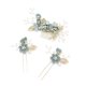 thumbnail image 1 of Accesorios para el cabello de novia de boda japonesa y coreana Conjunto de tres piezas de peine y horquilla para el cabello de color rosa y azul transfronterizos entre Europa y Estados Unidos, 1 of 6