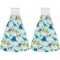 thumbnail image 5 of Hanging Towels 1 Pcs, Dish Towels Dinosaurs Absorbent Hand Towels with Hanging Loop Washcloth for Bathroom Kitchen, 5 of 6