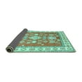 thumbnail image 2 of Ahgly Company Indoor Rectangle Geometric Turquoise Blue Traditional Area Rugs, 8' x 10', 2 of 4