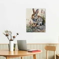 thumbnail image 3 of Acheng Canvas Wall Art Little Baby Rabbit Modern Animal Art Aesthetic Cute Poster Abstract Art Paintings for Living Room Bedroom Office Decor Without Frame picture 2, 3 of 5