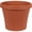 Terra Cotta, variant on Bloem Terra 20" x 20" x 16.93" Round Terra Cotta Plastic Planter with Natural Texture & Rolled Lip