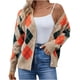 thumbnail image 2 of Pntutb Mujer Primavera y Otoño Diamond Check Colorblock Knit Button Manga Larga Cardigan Chaqueta Suéter top Selecciones Flash Pntutb Pntutb-4813, 2 of 9